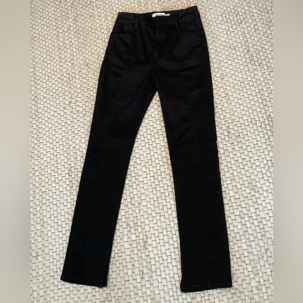 Black pants with slit
